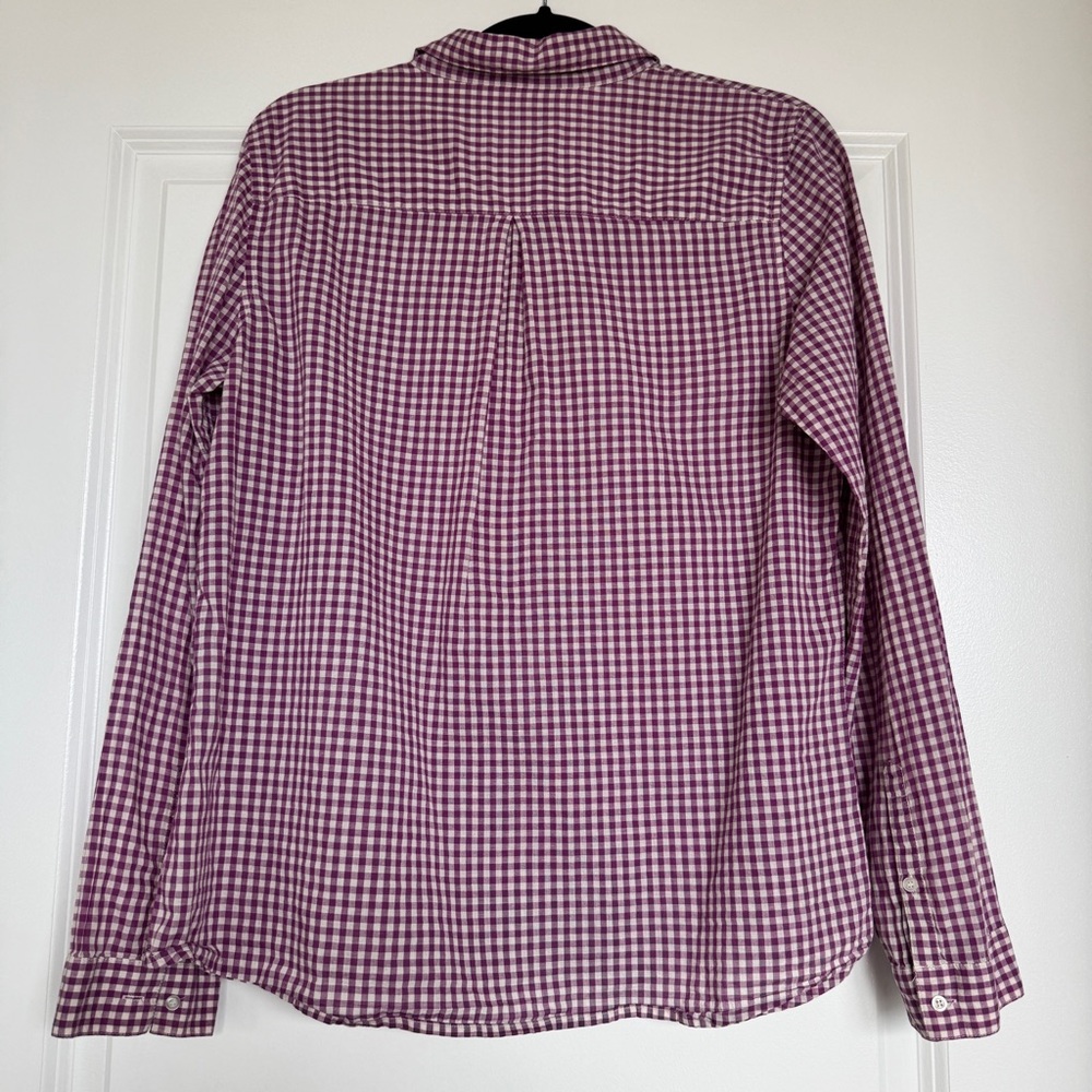 MADEWELL Broadway & Broome Women’s Gingham Boyshirt Button-Down Shirt Large EUC - Picture 8 of 12